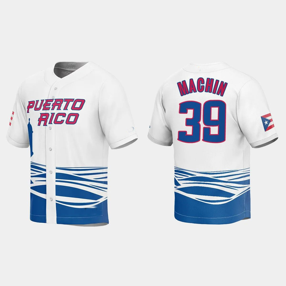 #39 VIMAEL MACHIN PUERTO RICO BASEBALL 2023 WORLD BASEBALL CLASSIC JERSEY ¨C WHITE Stitches Baseball Jerseys