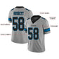 Custom C.Panther Stitched American Football Jerseys Personalize Birthday Gifts Grey Jersey