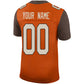 Custom C.Brown Stitched American Football Jerseys Personalize Birthday Gifts Orange Jersey