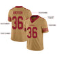 Custom SF.49ers Stitched American Football Jerseys Personalize Birthday Gifts Gold Jersey